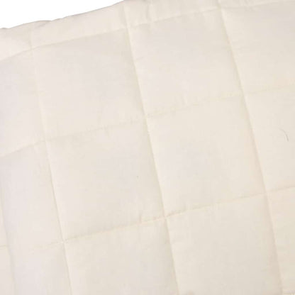 vidaXL Weighted Blanket Light Cream 138x200 cm Single 10 kg Fabric 4