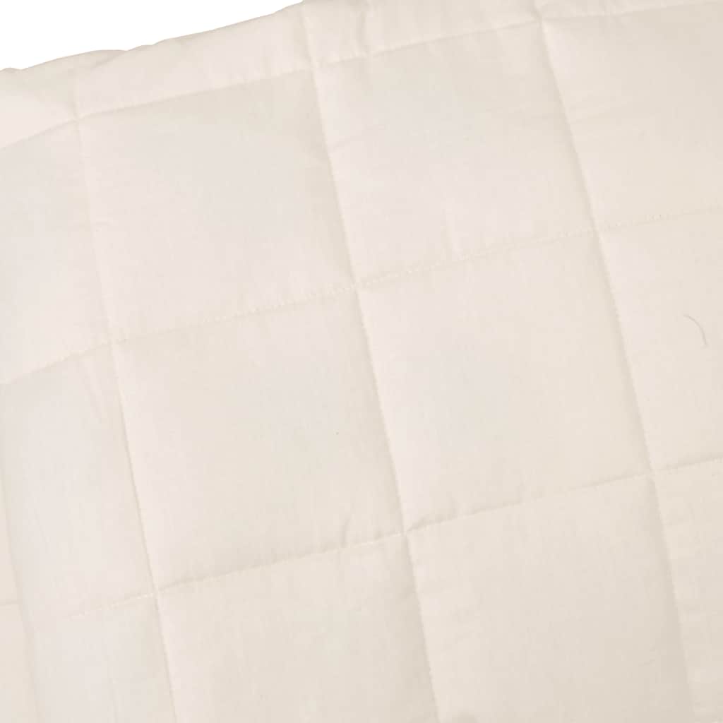 vidaXL Weighted Blanket Light Cream 150x200 cm 7 kg Fabric 4
