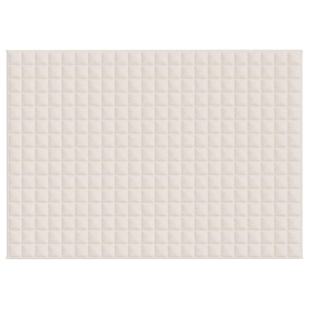 vidaXL Weighted Blanket Light Cream 155x220 cm 7 kg Fabric 3