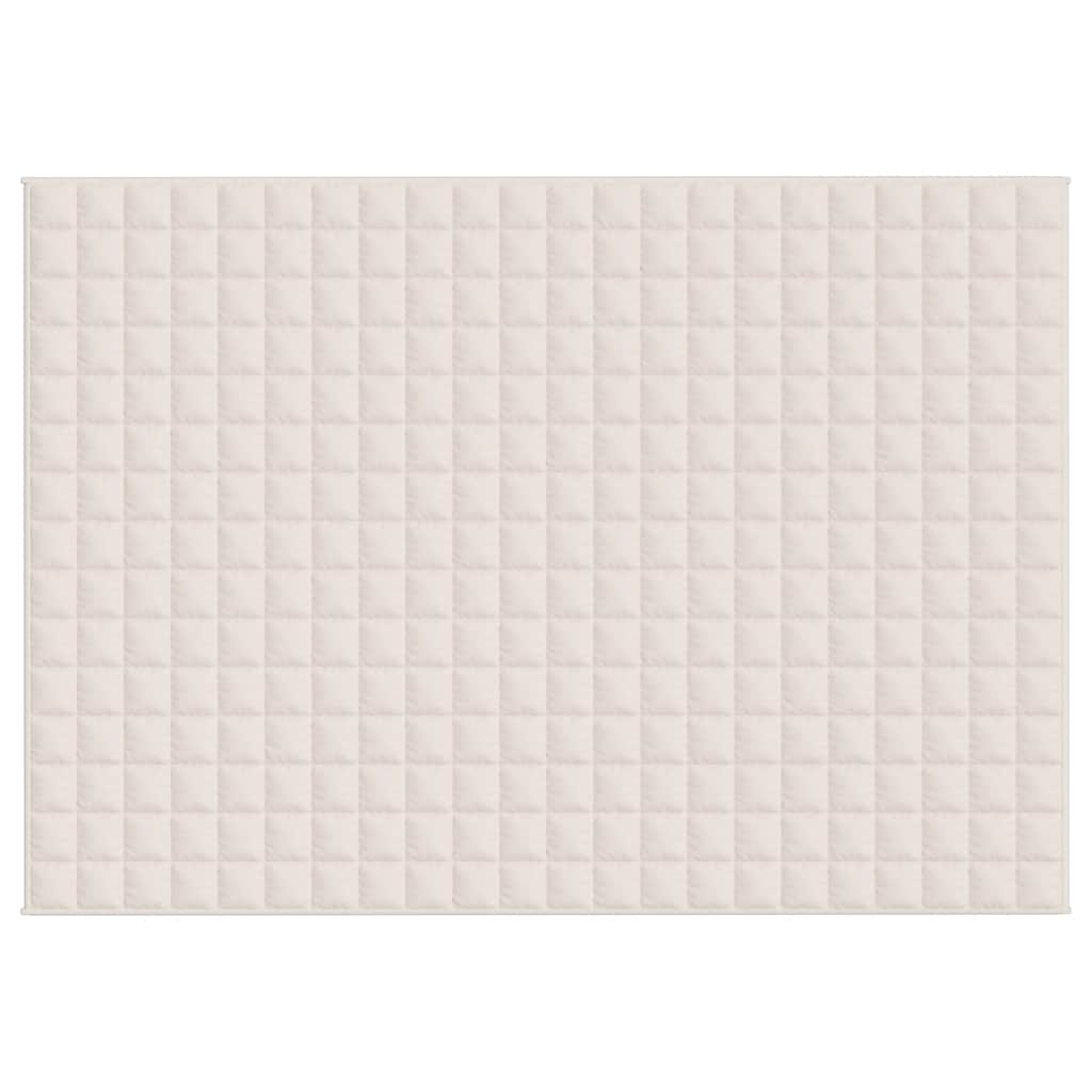 vidaXL Weighted Blanket Light Cream 155x220 cm 11 kg Fabric 3