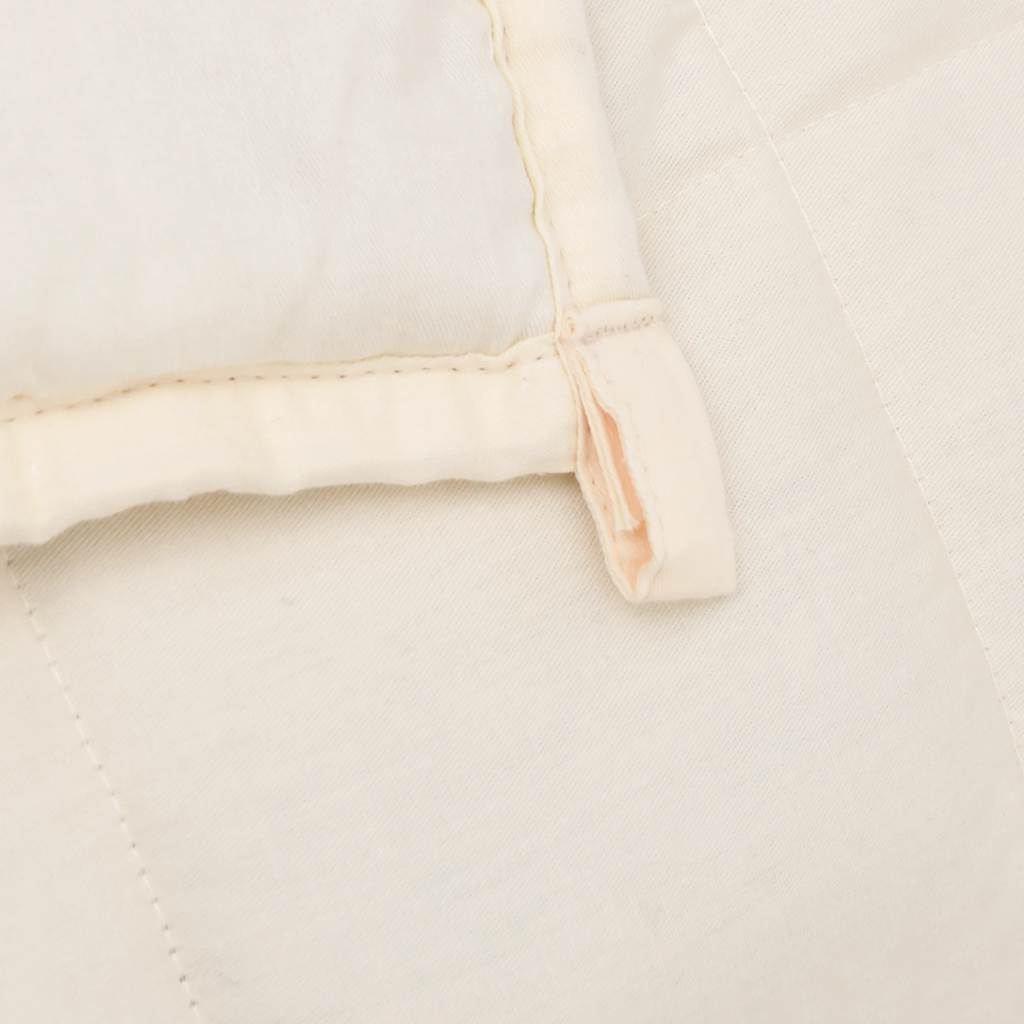 vidaXL Weighted Blanket Light Cream 200x200 cm 9 kg Fabric 5