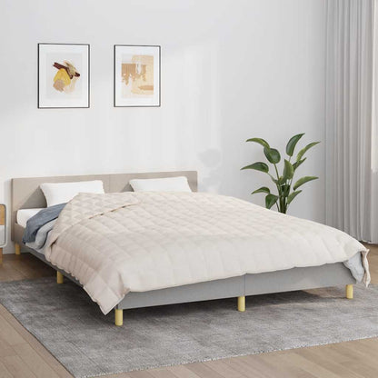 vidaXL Weighted Blanket Light Cream 200x200 cm 9 kg Fabric 1