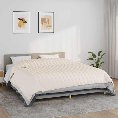 vidaXL Weighted Blanket Light Cream 235x290 cm 11 kg Fabric 1