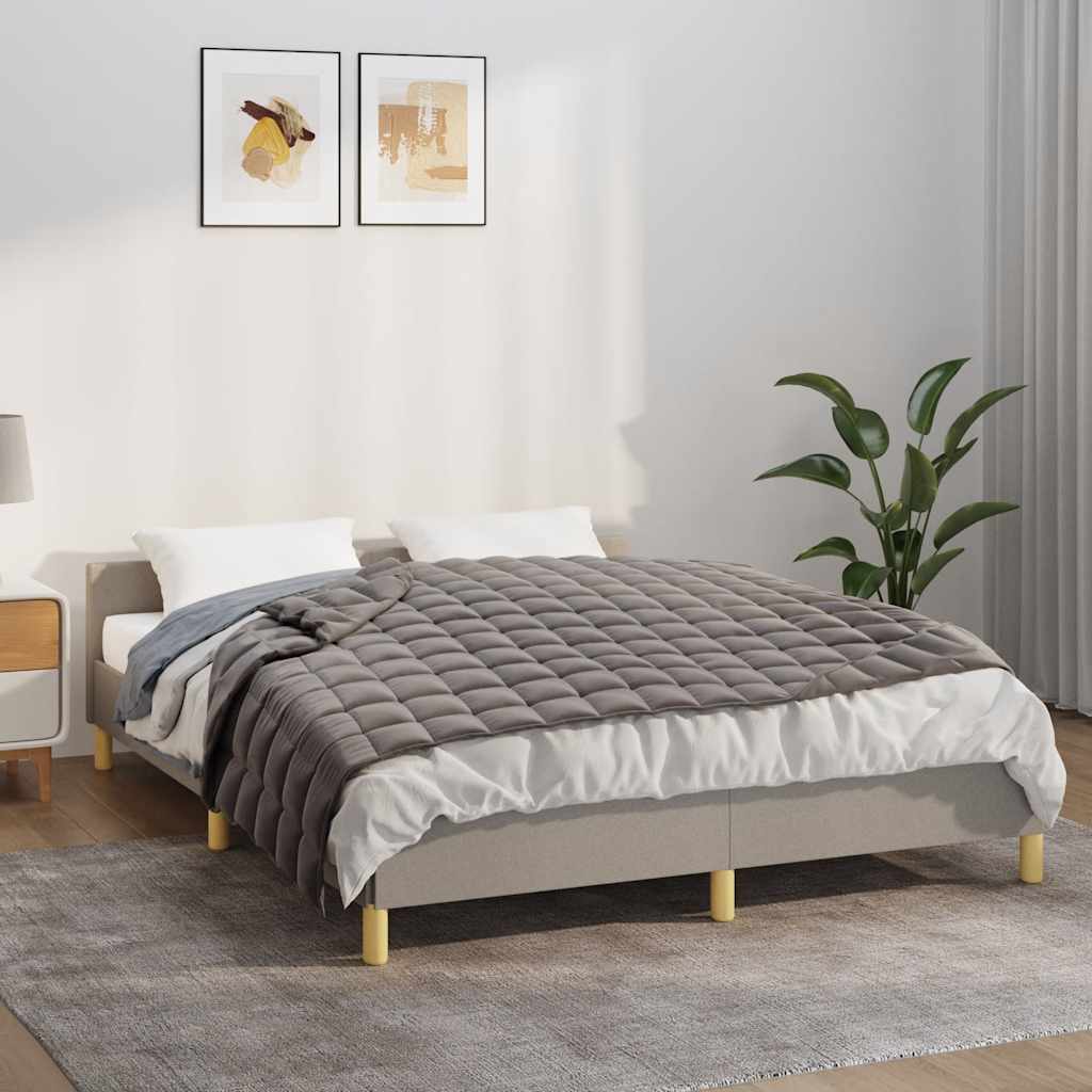vidaXL Weighted Blanket Grey 150x200 cm 11 kg Fabric 1
