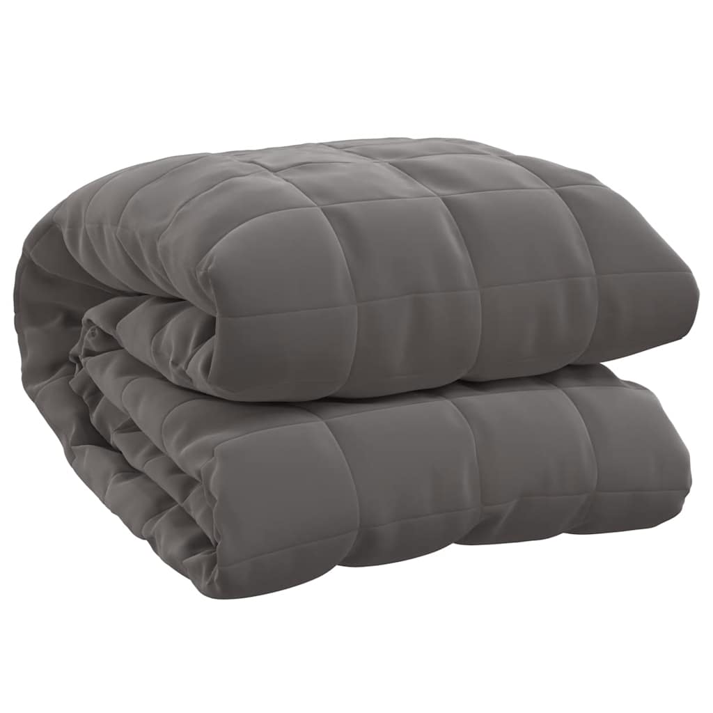 vidaXL Weighted Blanket Grey 200x200 cm 9 kg Fabric 2