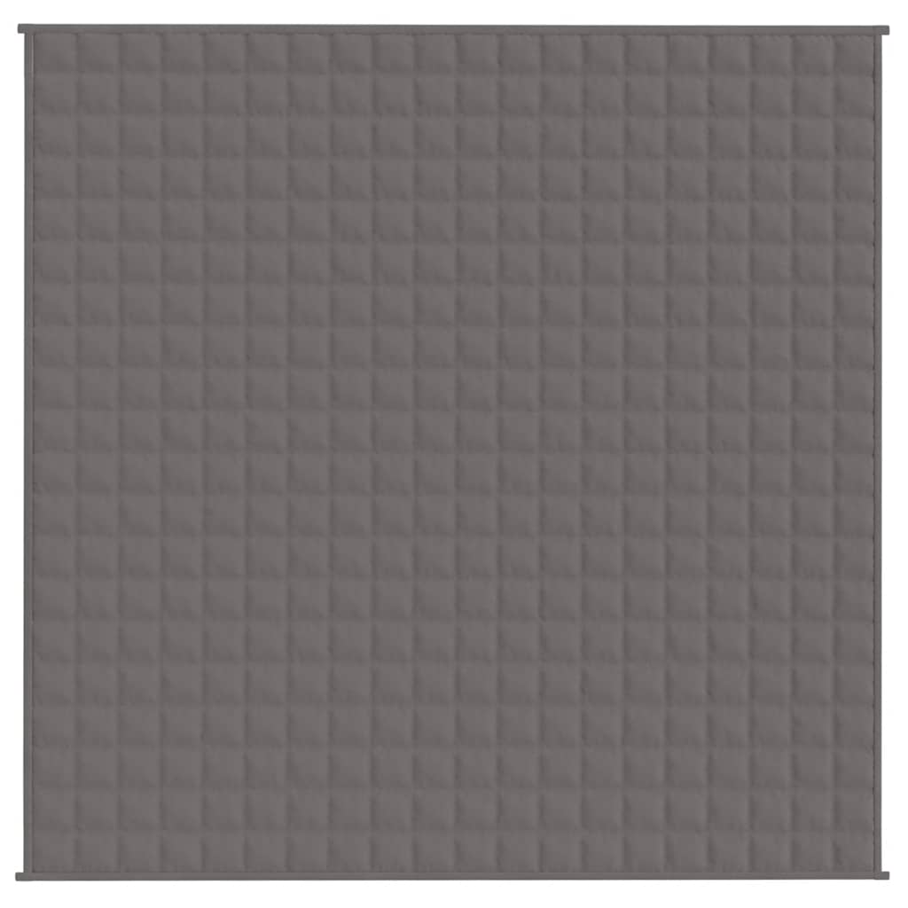 vidaXL Weighted Blanket Grey 200x200 cm 9 kg Fabric 3