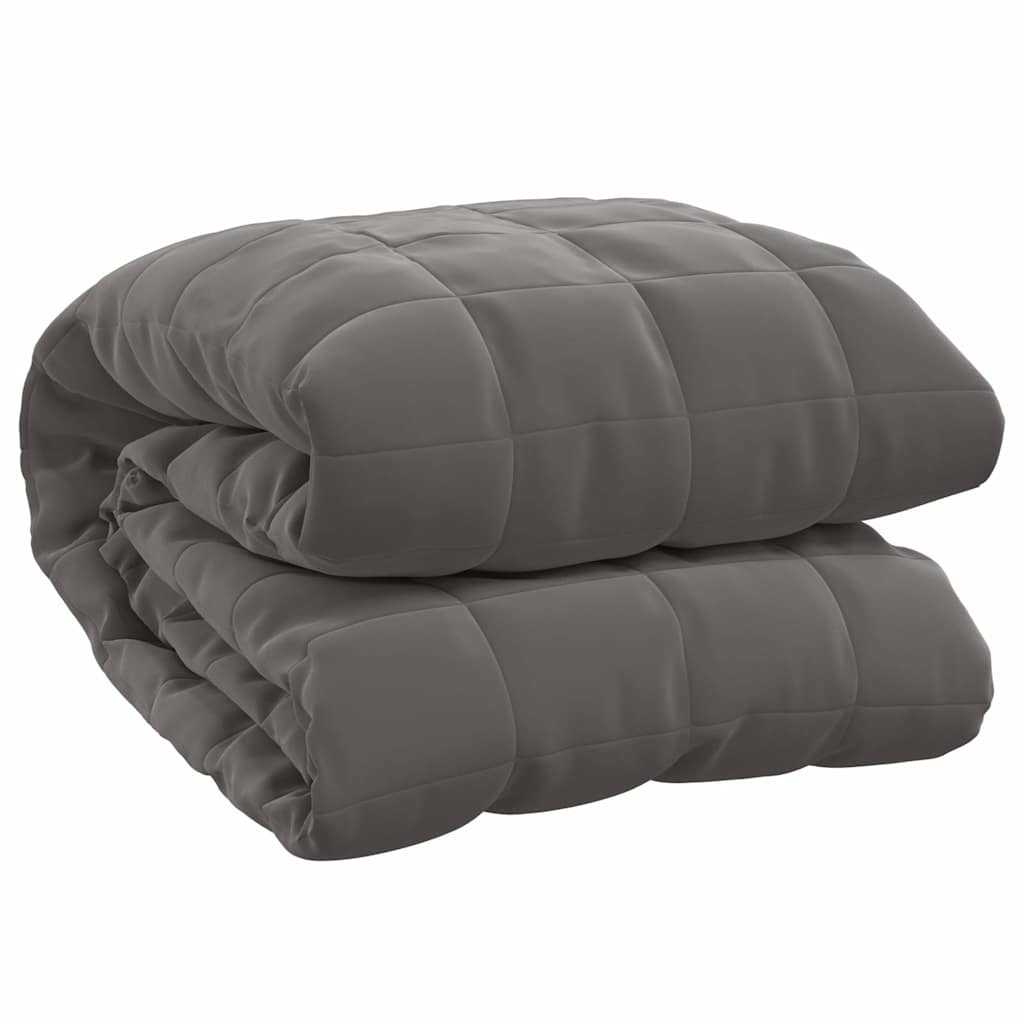 vidaXL Weighted Blanket Grey 200x200 cm 13 kg Fabric 2
