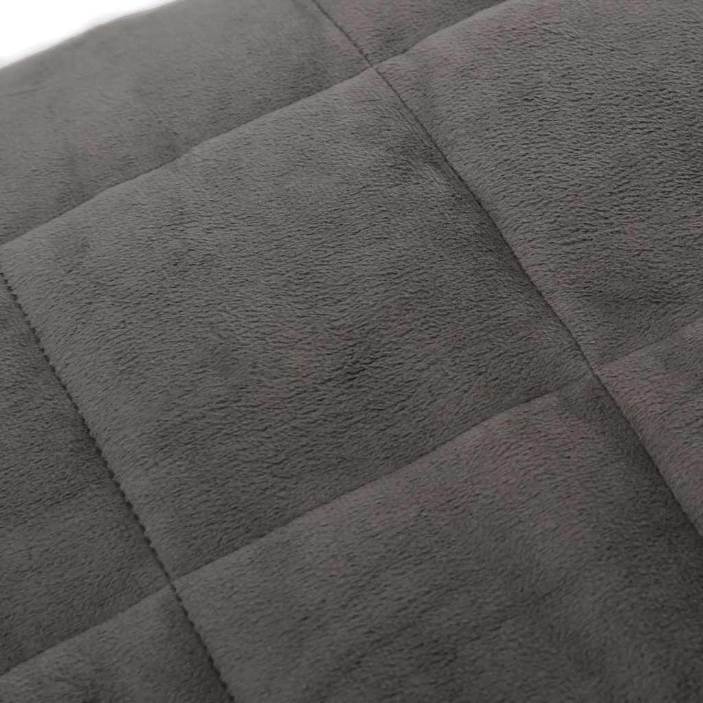vidaXL Weighted Blanket Grey 200x200 cm 13 kg Fabric 4