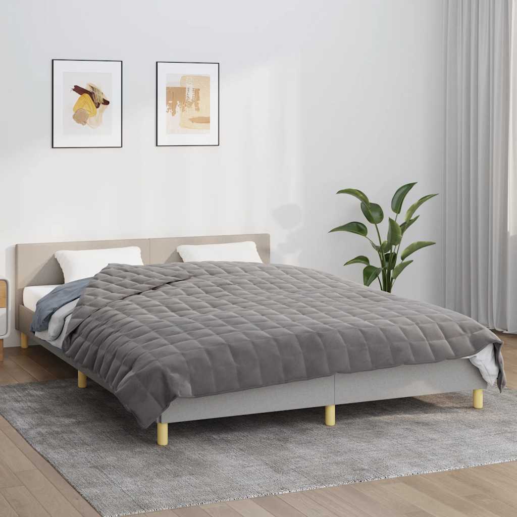 vidaXL Weighted Blanket Grey 200x200 cm 13 kg Fabric 1