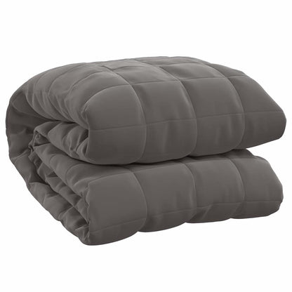 vidaXL Weighted Blanket Grey 220x235 cm King 15 kg Fabric 2