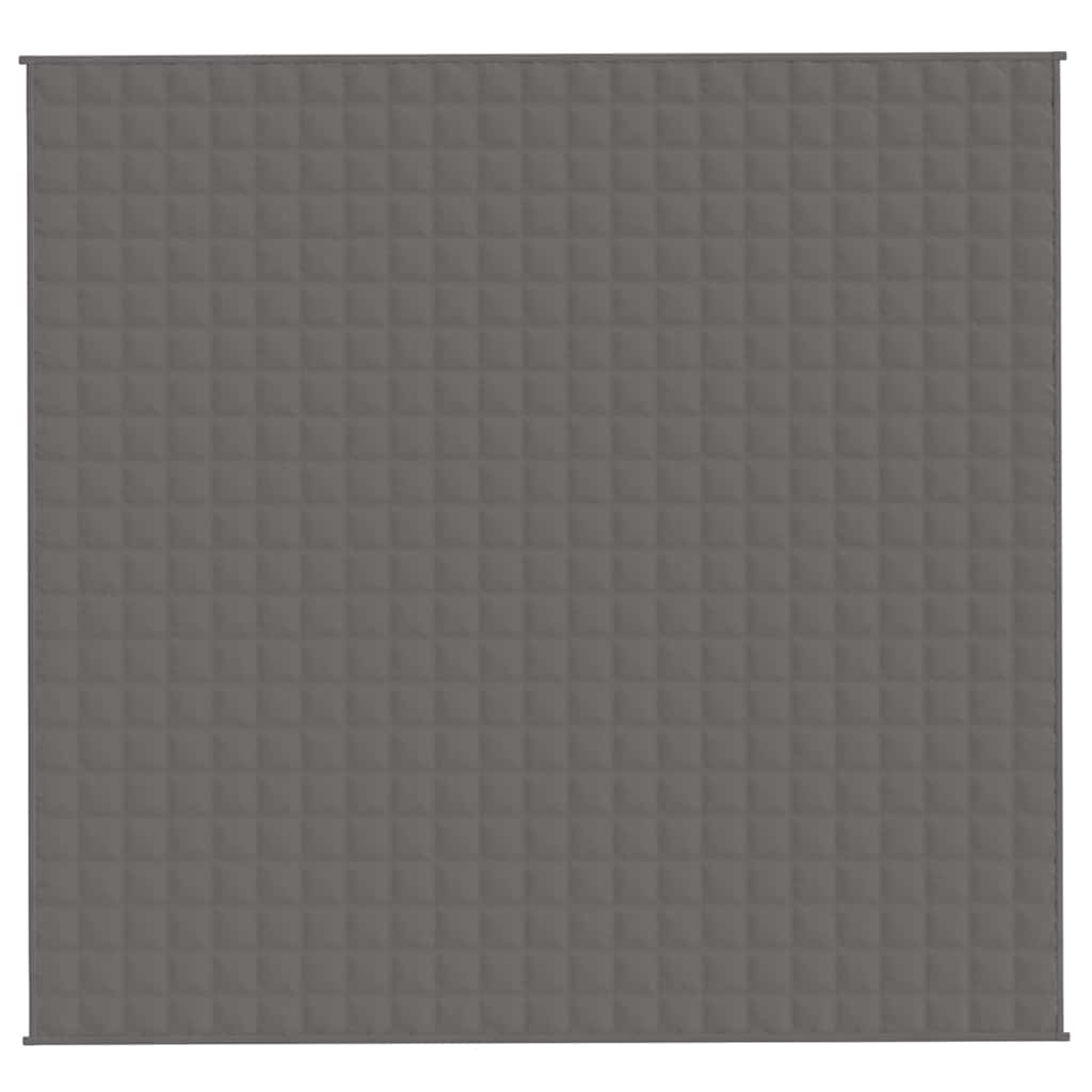 vidaXL Weighted Blanket Grey 220x235 cm King 15 kg Fabric 3