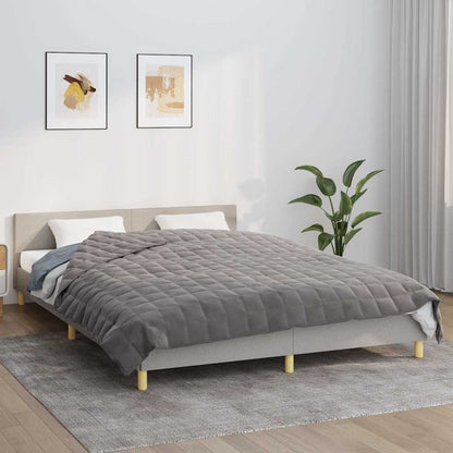 vidaXL Weighted Blanket Grey 220x235 cm King 15 kg Fabric 1
