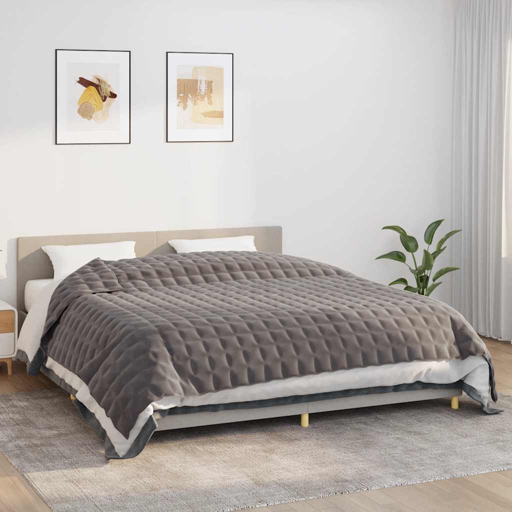 vidaXL Weighted Blanket Grey 220x260 cm 11 kg Fabric 1