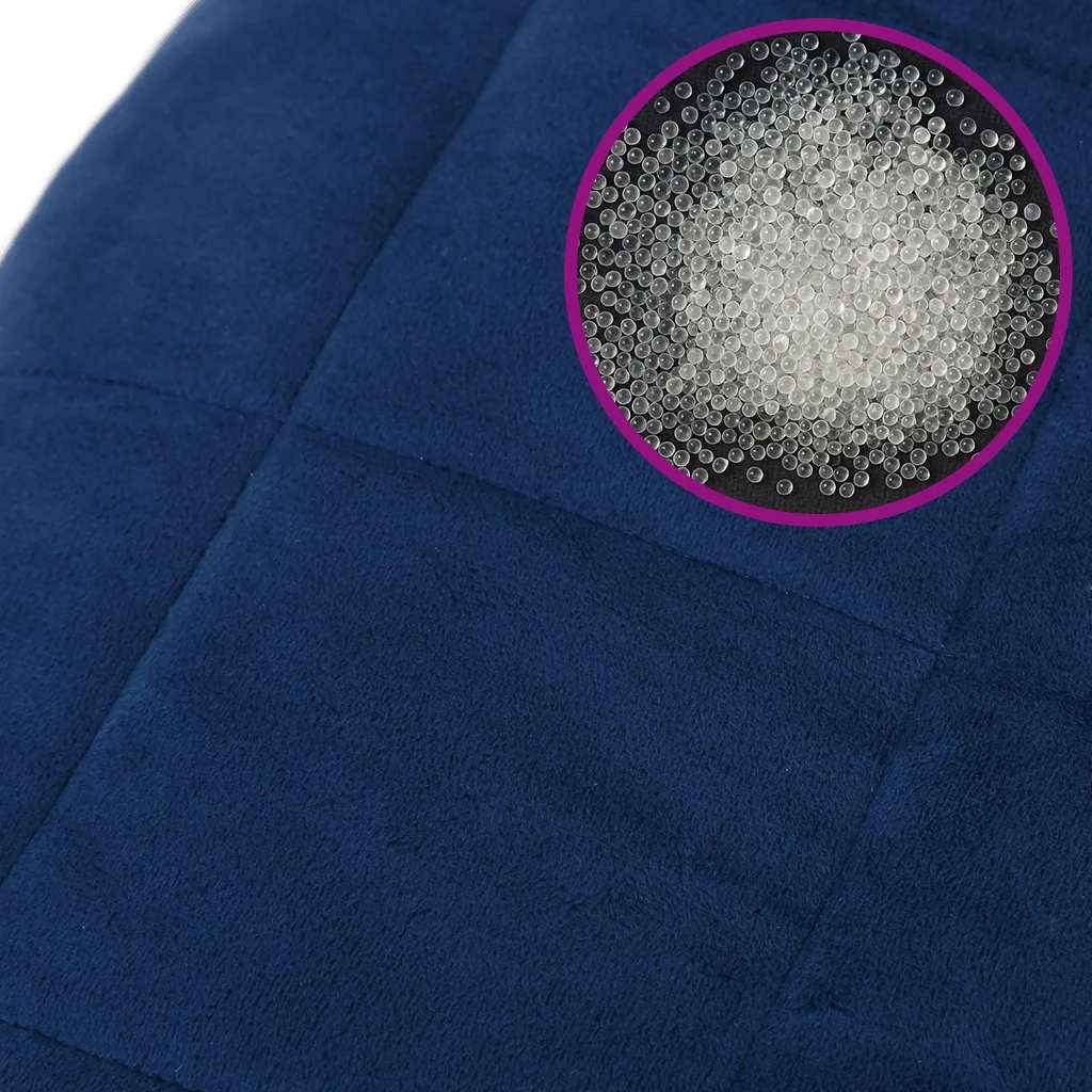 vidaXL Weighted Blanket Blue 200x225 cm 9 kg Fabric 6