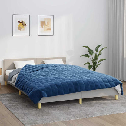vidaXL Weighted Blanket Blue 200x225 cm 13 kg Fabric 1