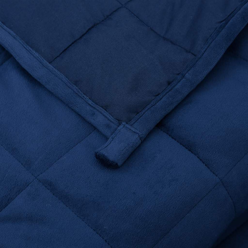 vidaXL Weighted Blanket Blue 220x235 cm King 15 kg Fabric 5