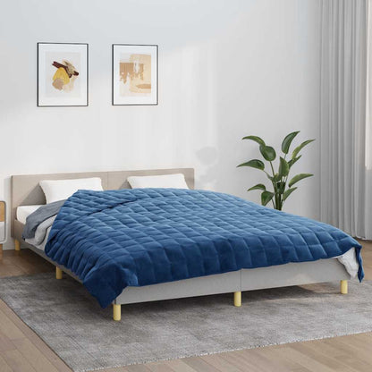 vidaXL Weighted Blanket Blue 220x235 cm King 15 kg Fabric 1