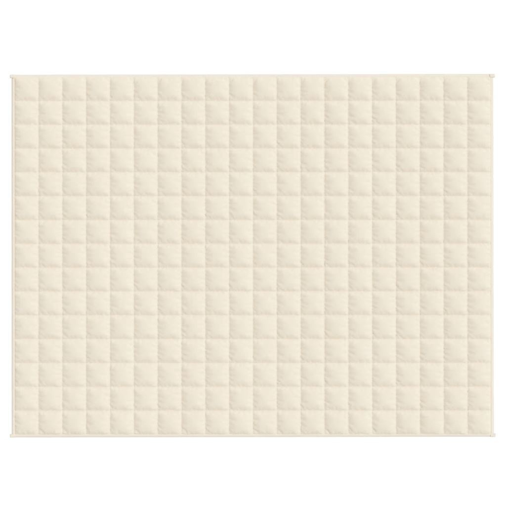 vidaXL Weighted Blanket Light Cream 150x200 cm 11 kg Fabric 3