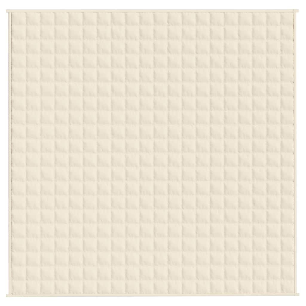 vidaXL Weighted Blanket Light Cream 200x200 cm 9 kg Fabric 3