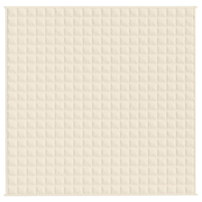 vidaXL Weighted Blanket Light Cream 200x200 cm 9 kg Fabric 3