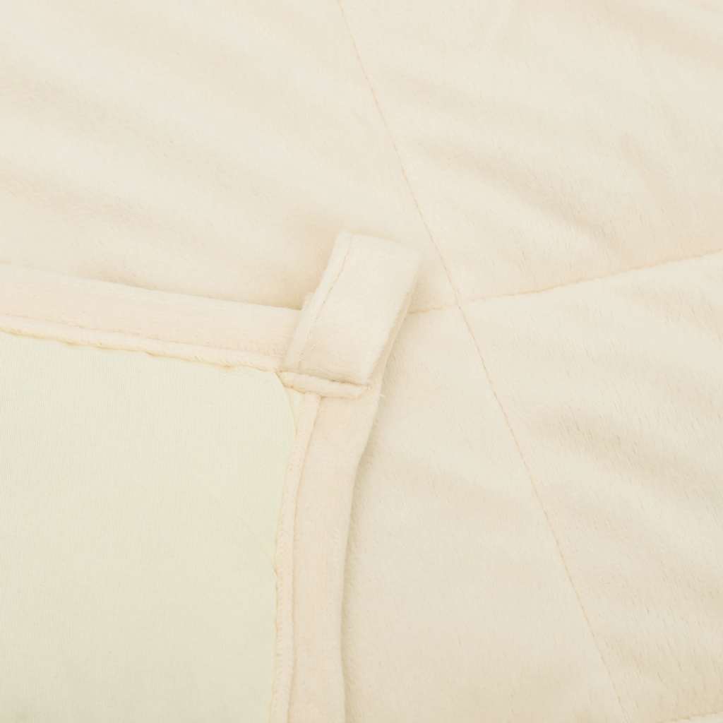 vidaXL Weighted Blanket Light Cream 200x225 cm 13 kg Fabric 5