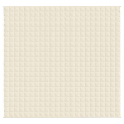 vidaXL Weighted Blanket Light Cream 220x235 cm King 15 kg Fabric 3