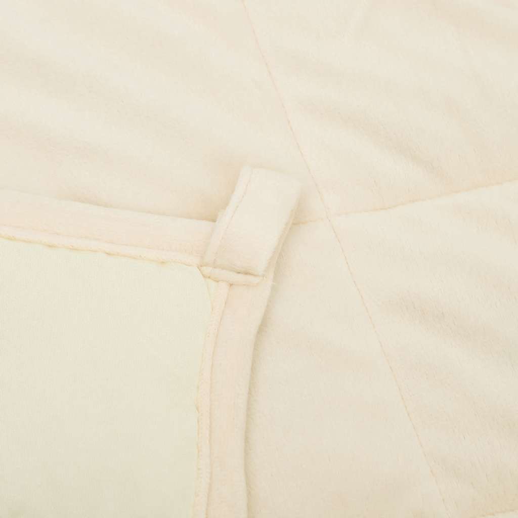 vidaXL Weighted Blanket Light Cream 220x235 cm King 15 kg Fabric 5