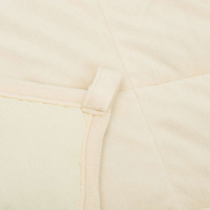 vidaXL Weighted Blanket Light Cream 220x235 cm King 15 kg Fabric 5