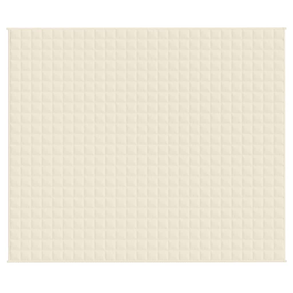 vidaXL Weighted Blanket Light Cream 220x260 cm 15 kg Fabric 3