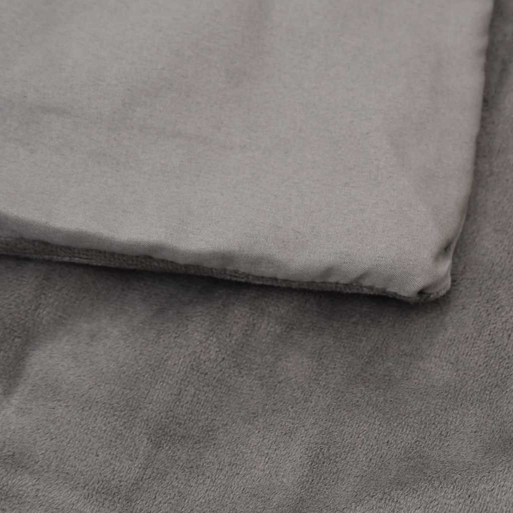vidaXL Weighted Blanket with Cover Grey 138x200 cm Single 6 kg Fabric 4