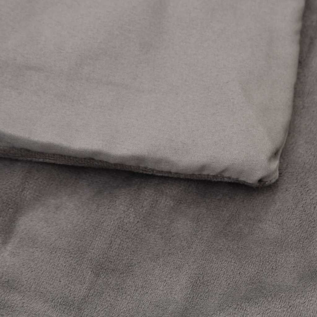 vidaXL Weighted Blanket with Cover Grey 150x200 cm 7 kg Fabric 4