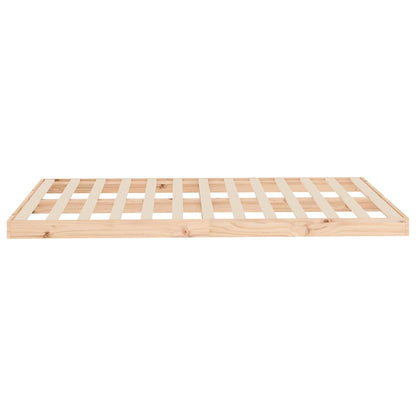 Bed Frame without Mattress Solid Wood Pine Length 200 cm Natural 120 cm