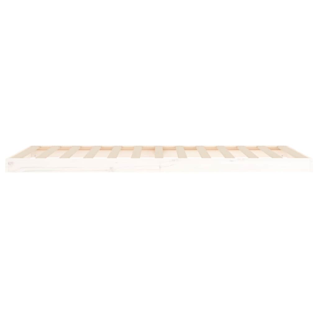 vidaXL Bed Frame without Mattress White 90x200 cm Solid Wood Pine 6