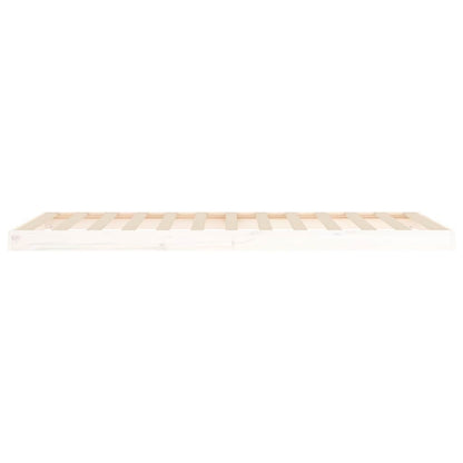 vidaXL Bed Frame without Mattress White 90x200 cm Solid Wood Pine 6