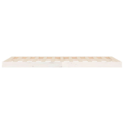 vidaXL Bed Frame without Mattress White 90x190 cm Single Single Solid Wood Pine 6