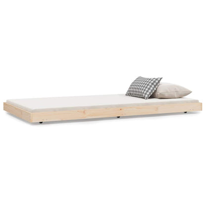 vidaXL Bed Frame without Mattress 100x200 cm Solid Wood Pine 2