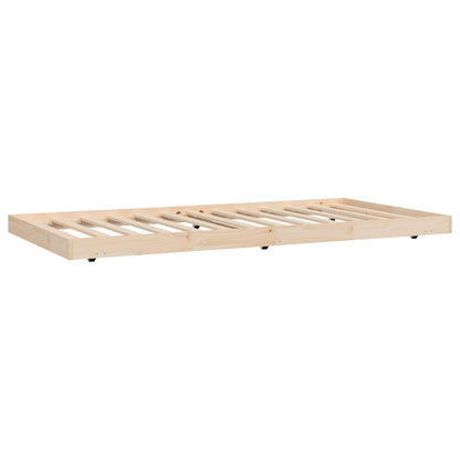 vidaXL Bed Frame without Mattress 100x200 cm Solid Wood Pine 4