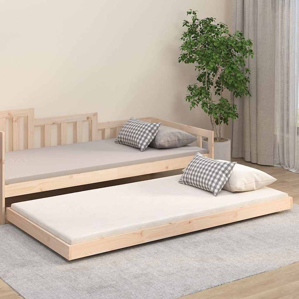 vidaXL Bed Frame without Mattress 100x200 cm Solid Wood Pine 1