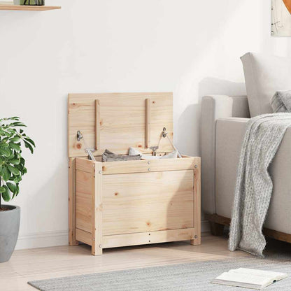 vidaXL Storage Box 60x32x45.5 cm Solid Wood Pine 4