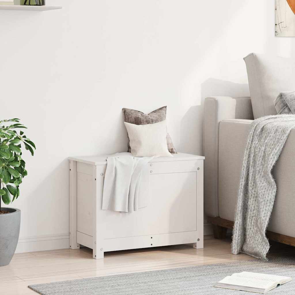 vidaXL Storage Box | White | Solid Pine Wood | Medium | Storage Box 3