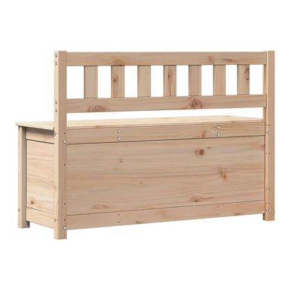 Bench Solid Wood Pine Natural 110 cm 76.5 cm