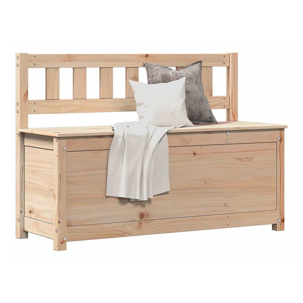 Bench Solid Wood Pine Natural 110 cm 76.5 cm