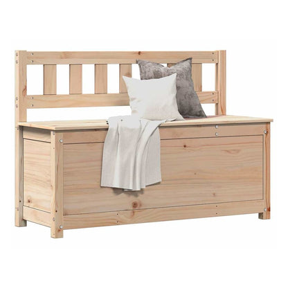Bench Solid Wood Pine Natural 110 cm 76.5 cm