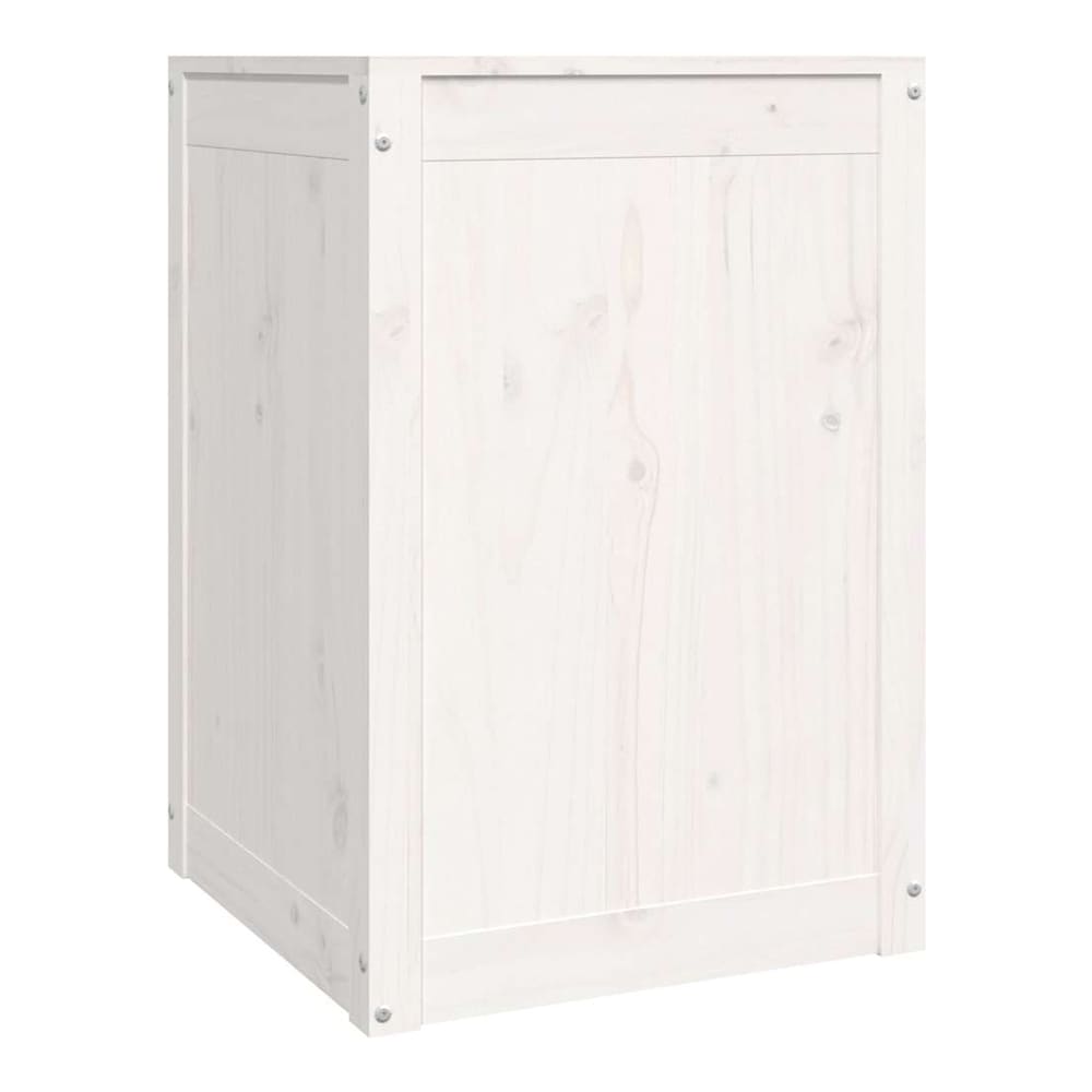 Laundry Box Solid Wood Pine White 44 x 44 x 66 cm