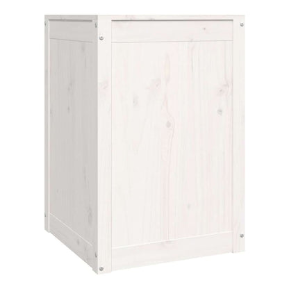 Laundry Box Solid Wood Pine White 44 x 44 x 66 cm