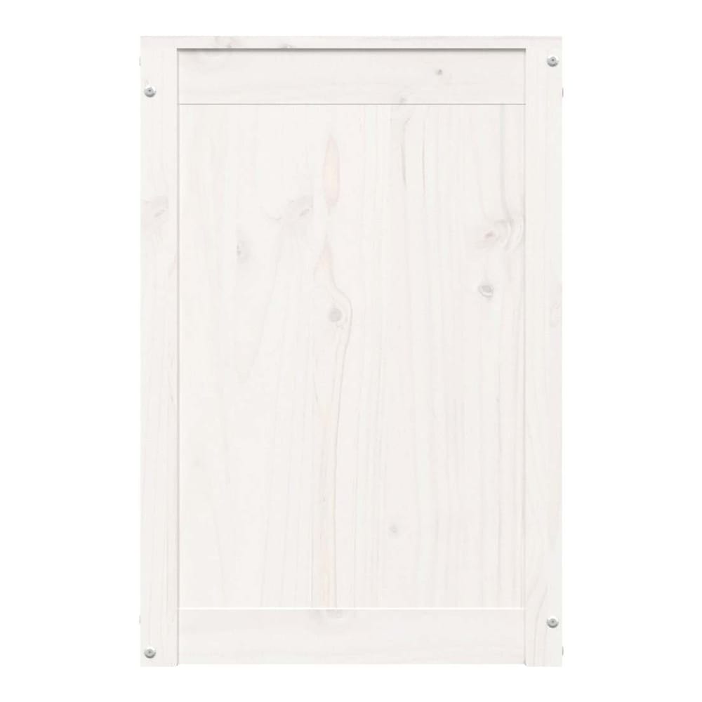 Laundry Box Solid Wood Pine White 44 x 44 x 66 cm