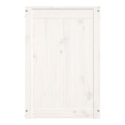 Laundry Box Solid Wood Pine White 44 x 44 x 66 cm
