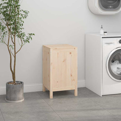 vidaXL Laundry Box 44x44x76 cm Solid Wood Pine 3
