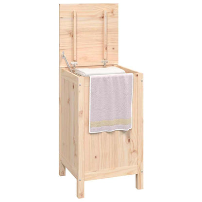 vidaXL Laundry Box 44x44x76 cm Solid Wood Pine 4