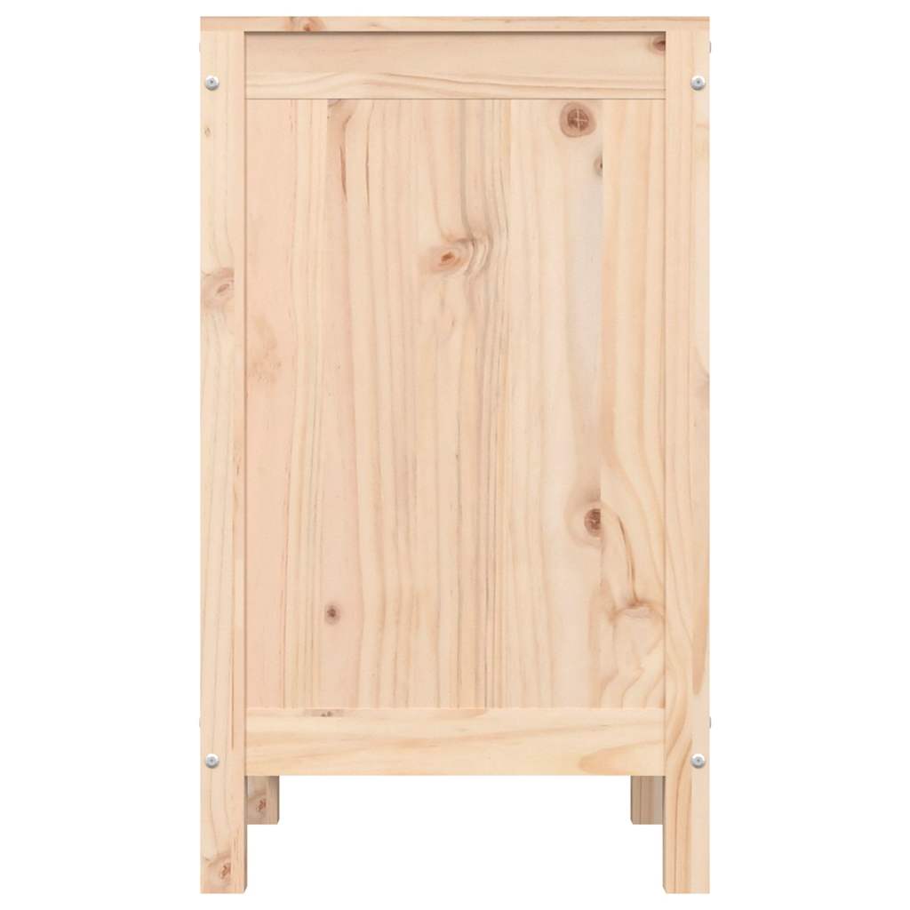 vidaXL Laundry Box 44x44x76 cm Solid Wood Pine 6